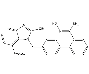 2-乙氧基-1-[2'-(N'-羟基脒基)聯苯-4-基]甲基-1H-苯并[d]咪唑-7-甲酸甲酯