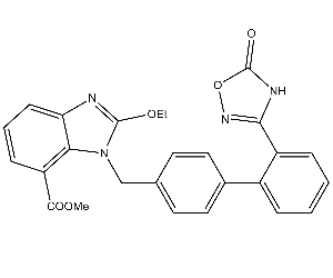 2-乙氧基-1-[(2'-(5-氧代-4,5-二氫-1,2,4-噁二唑-3-基)聯苯-4-基]甲基-1H-苯并[d]咪唑-7-甲酸甲酯