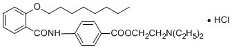 4-[[2-(Octyloxy)benzoyl]amino] benzoic acid 2-(diethylamino) ethyl ester hydrochloride