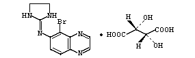 5-溴-6-(咪唑啉-2-基)氨基喹喔啉-L-酒石酸鹽 