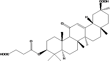 3- (3-羧基-1-氧代丙氧基)-11-氧代齊墩果-12-烯-29-甲酸